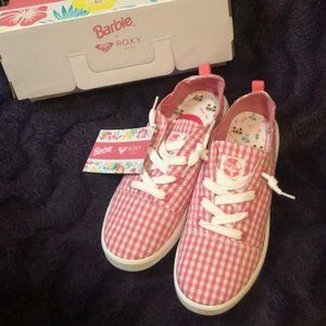 Girls Barbie Pink Sneakers, Size 5